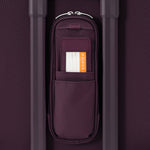 ID tag of plum Briggs & Riley Baseline Essential Carry-On Spinner