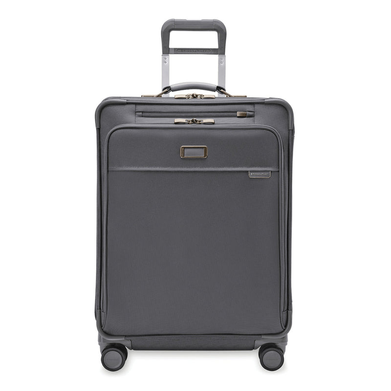 front of steel grey Briggs & Riley Baseline Medium Expandable Spinner