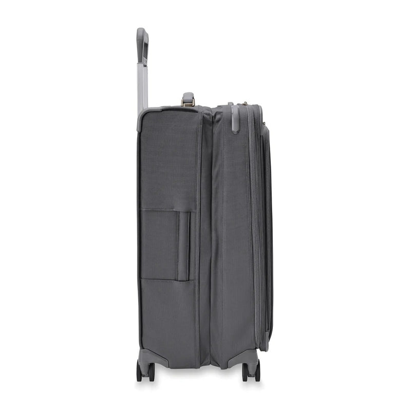 expanded steel grey Briggs & Riley Baseline Large Expandable Spinner