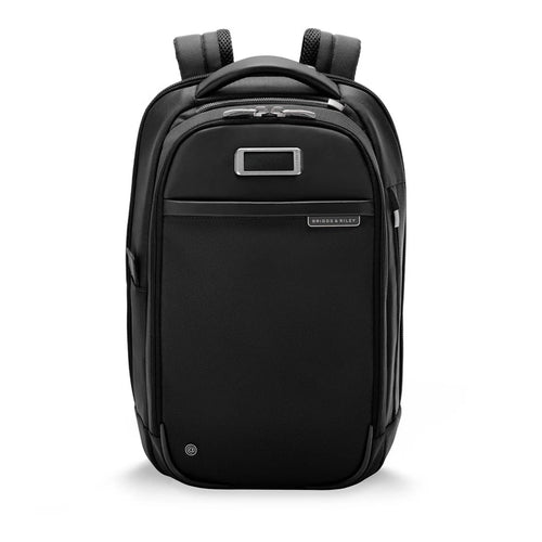 front of black Briggs & Riley @work Slim Backpack