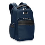 front of navy Briggs & Riley @work Medium Backpack