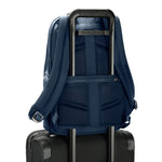 pass-through sleeve of navy Briggs & Riley @work Medium Backpack