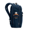 side pocket of navy Briggs & Riley @work Cargo Backpack