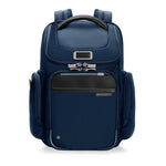 front of navy Briggs & Riley @work Medium Widemouth Backpack