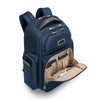 front pocket of navy Briggs & Riley @work Large Cargo Backpack