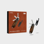 orbitkey key organizer gift set with packaging on a white background