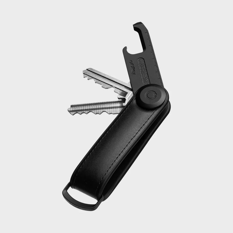 front of black Orbitkey Hybrid Leather Key Organizer Set