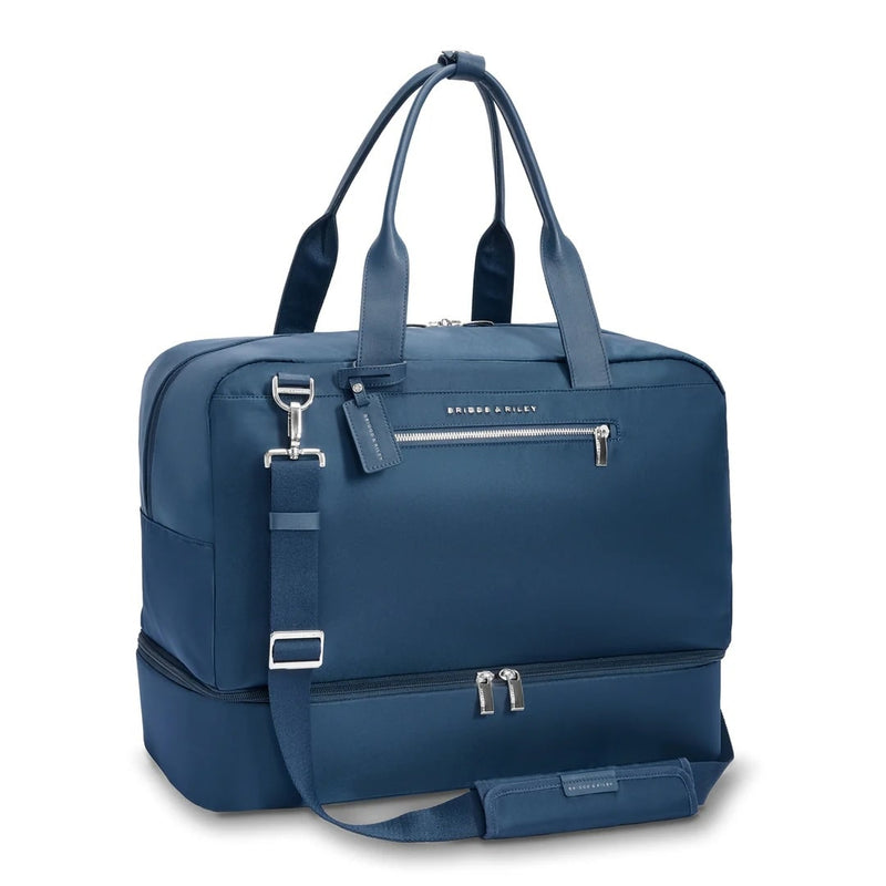 front of navy Briggs & Riley Rhapsody Weekender Tote