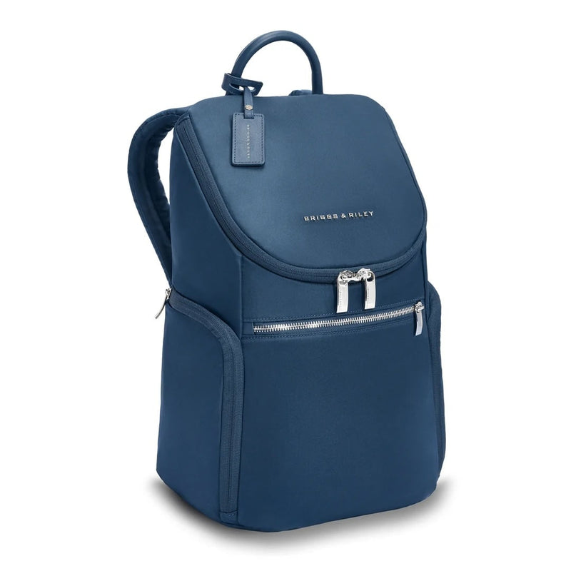 front of navy Briggs & Riley Rhapsody U-Zip Backpack