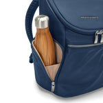 side pocker of navy Briggs & Riley Rhapsody U-Zip Backpack