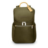 front of olive Briggs & Riley Rhapsody U-Zip Backpack