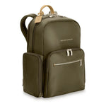 front of olive Briggs & Riley Rhapsody Medium Backpack