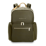 front of olive Briggs & Riley Rhapsody Medium Backpack