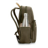 side pocket of olive Briggs & Riley Rhapsody Medium Backpack