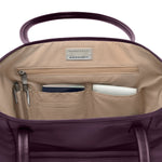 inside of plum Briggs & Riley Expandable Tote