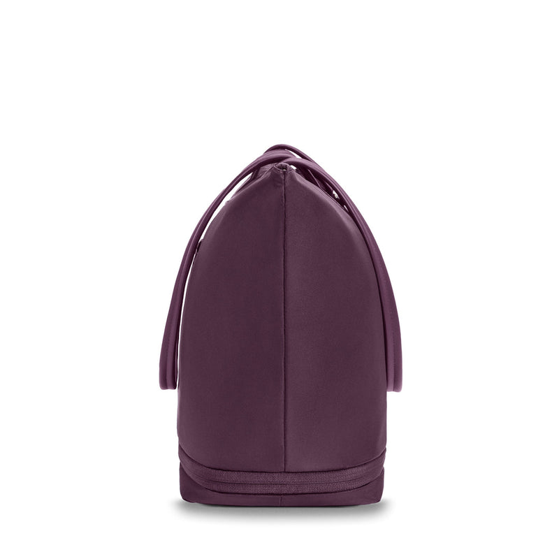 side of plum Briggs & Riley Expandable Tote