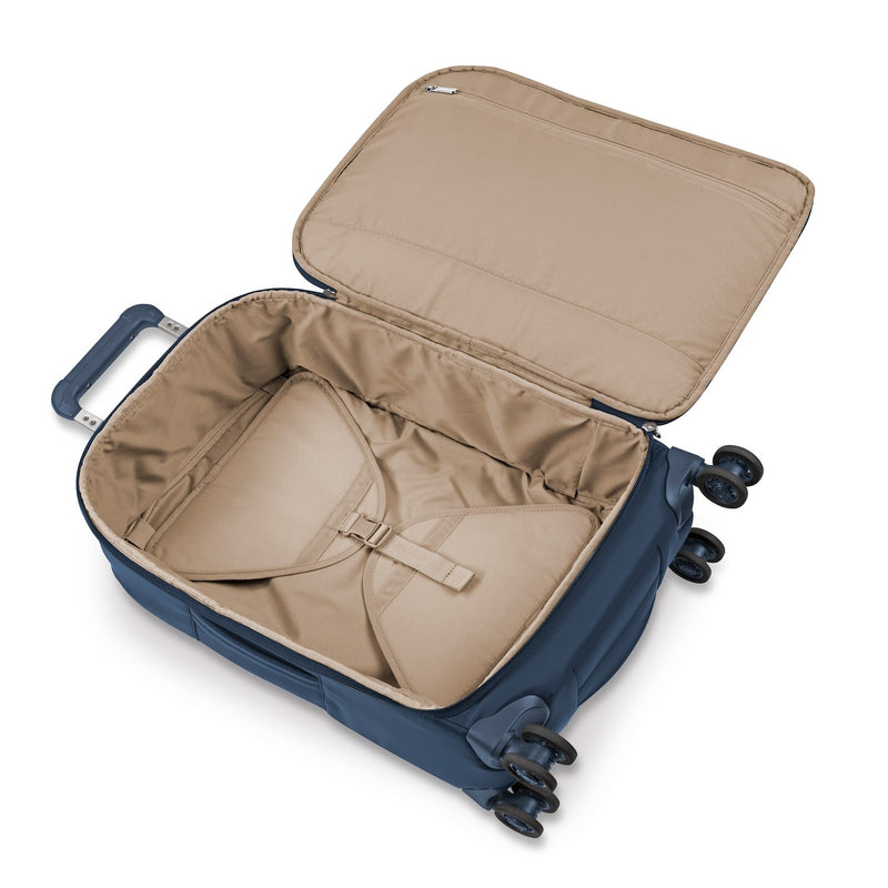 inside of navy Briggs & Riley Rhapsody Tall Carry-On Spinner