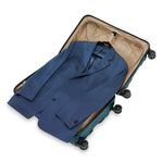 ocean Briggs & Riley suitcase with a suit inside
