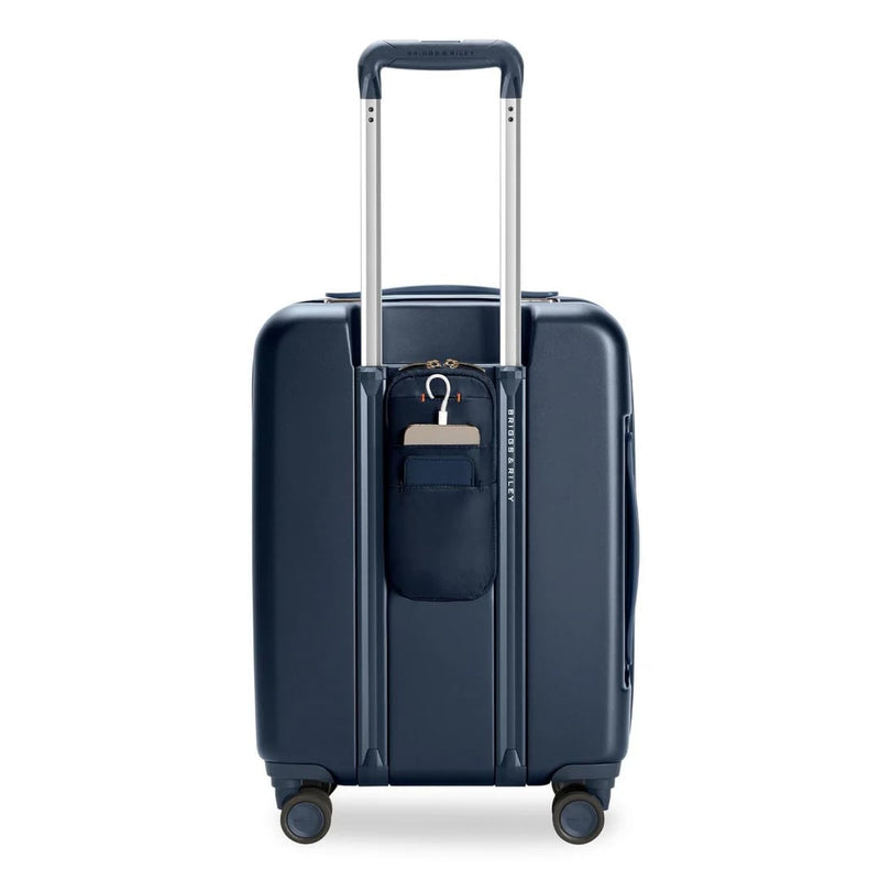 back of navy Briggs & Riley Sympatico Global Carry-On Spinner