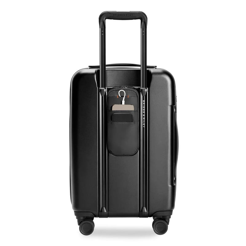 back of black Briggs & Riley Sympatico Essential Carry-On Spinner