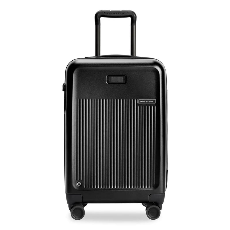 front of black Briggs & Riley Simpatico Essential Carry-On Spinner