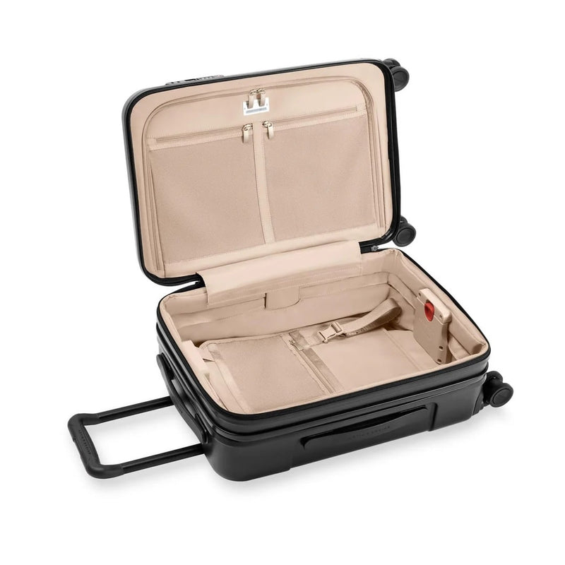 inside of black Briggs & Riley Sympatico Essential Carry-On Spinner