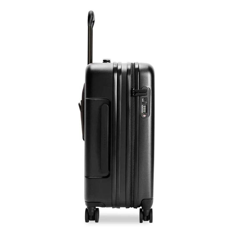 side of black Briggs & Riley Sympatico Essential Carry-On Spinner