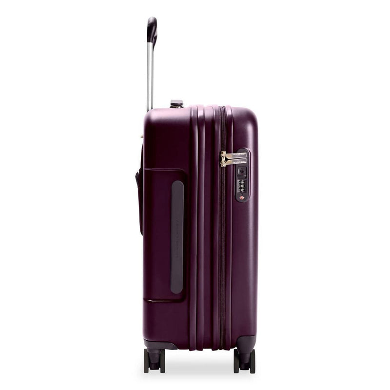 side of plum Briggs & Riley Sympatico Essential Carry-On Expandable Spinner