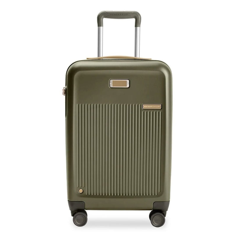 front of olive Briggs & Riley Sympatico Essential Carry-On Spinner