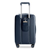 Navy Briggs & Riley suitcase with a handle and wheels on a white background