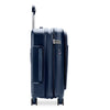 Navy blue Briggs & Riley suitcase with wheels and handle on a white background