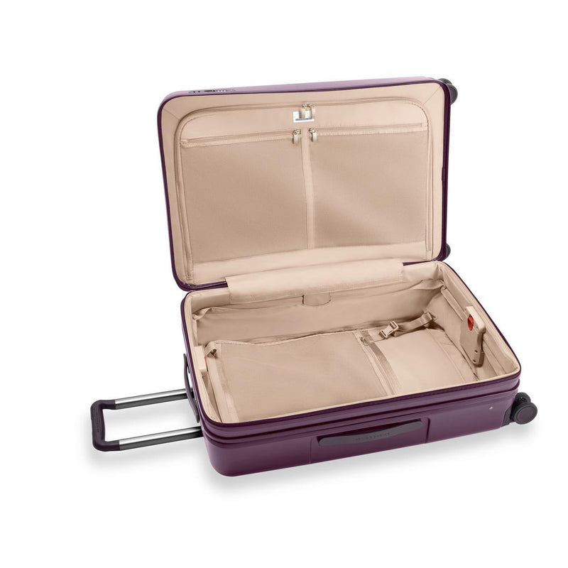 inside of plum Briggs & Riley Sympatico Large Expandable Spinner