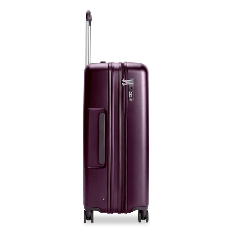 side of plum Briggs & Riley Sympatico Large Expandable Spinner