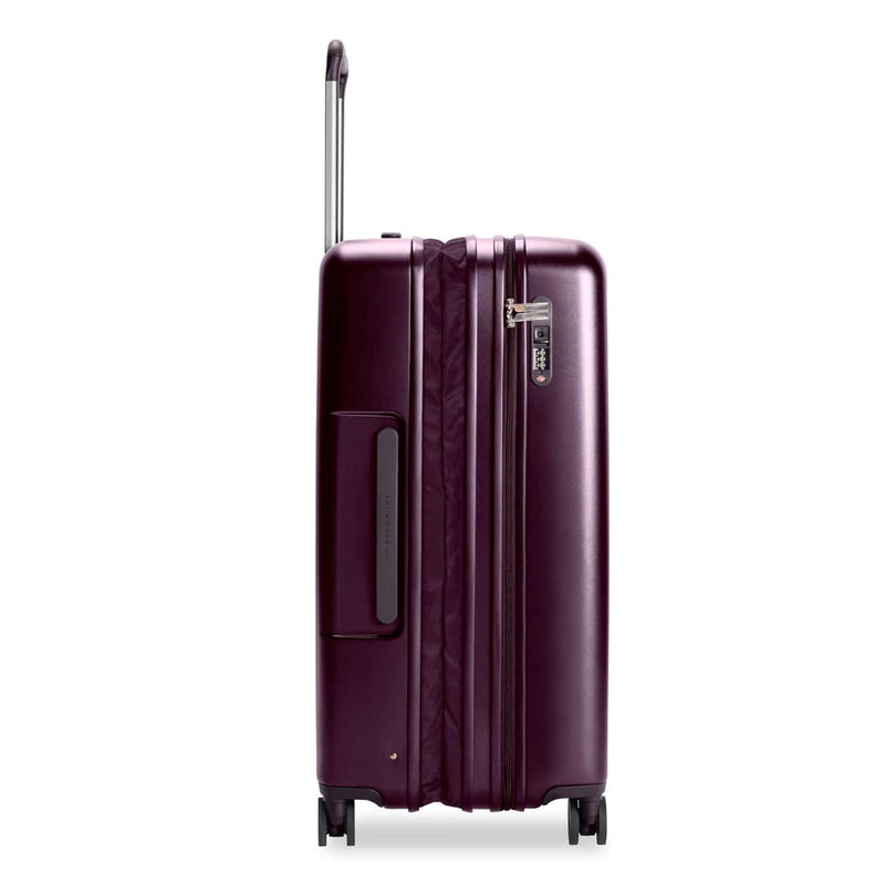 expanded plum Briggs & Riley Sympatico Large Expandable Spinner