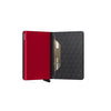 inside of black-red Secrid Slimwallet Optical