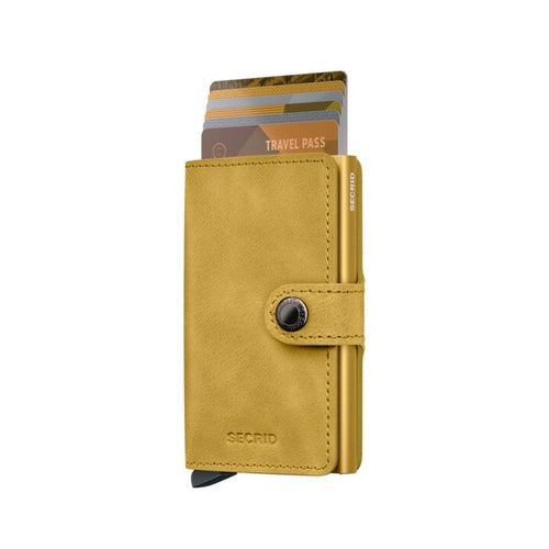 cards up in yellow Secrid Miniwallet Vintage