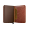 inside of cognac-brown Secrid Slimwallet Vintage