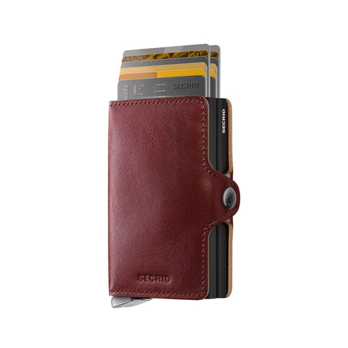 cards up in brown Secrid Premium Twinwallet Basco