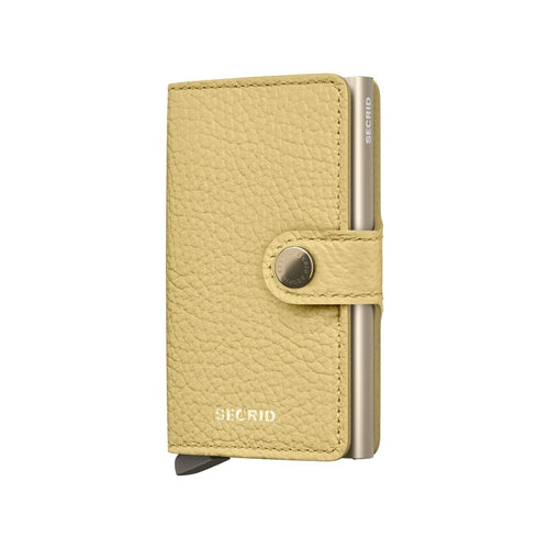 front of butter yellow Secrid Miniwallet Pebble