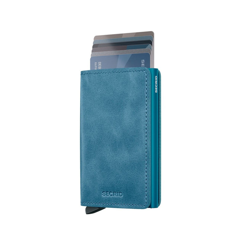 cards up in teal Secrid Slimwallet Vintage