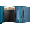 inside of teal Secrid Slimwallet Vintage
