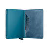 inside of teal Secrid Slimwallet Vintage