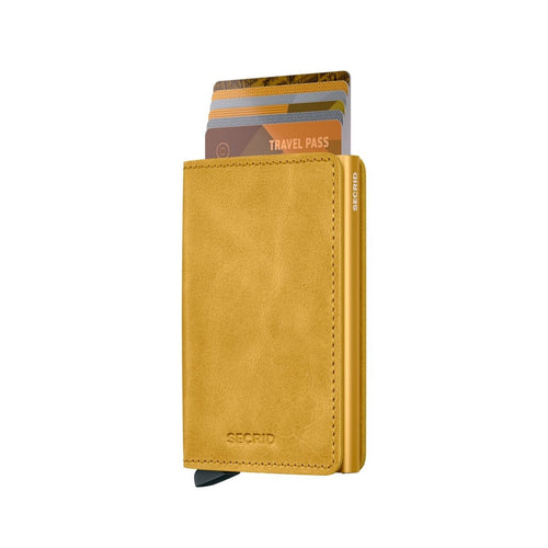 cards up in yellow Secrid Slimwallet Vintage