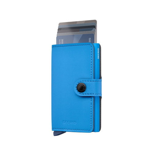 cards up in ultra blue Secrid Miniwallet Yard Powder