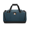 Blue Briggs & Riley duffel bag with black accents on a white background