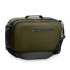 Green Briggs & Riley travel bag with black accents on a white background