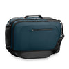 Blue Briggs & Riley travel bag with black accents on a white background