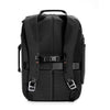 Black Briggs & Riley backpack with multiple straps on a white background