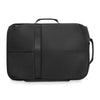 Black Briggs & Riley travel bag with a handle on a white background