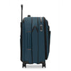 Blue Briggs & Riley suitcase with wheels and handle on a white background
